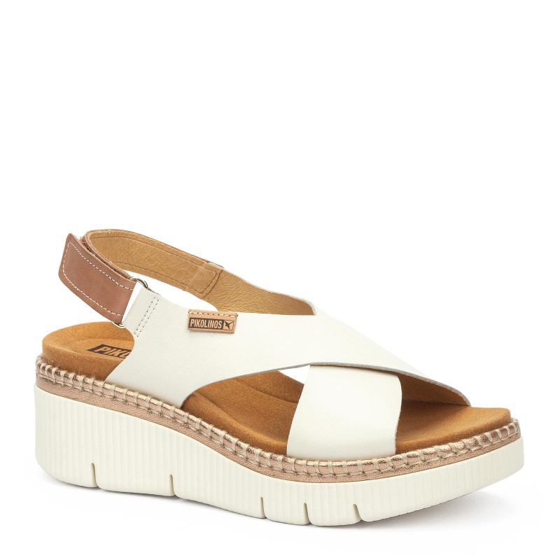 Cuña con cierre adherente para mujer Pikolinos GOMERA W0K beige