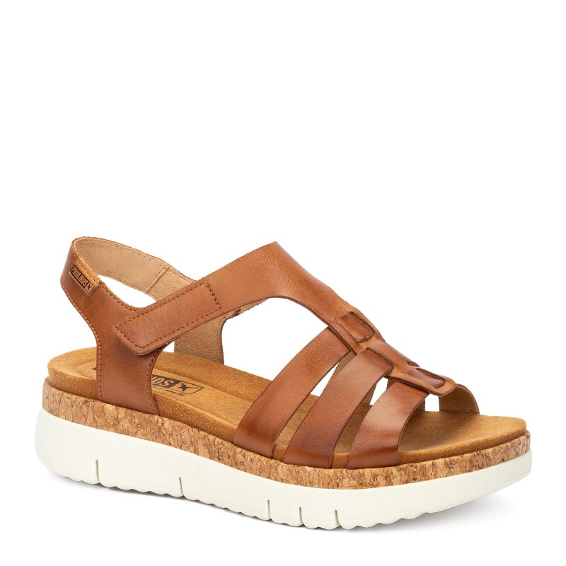 Sandalias cuña Pikolinos PALMA W4N marrón