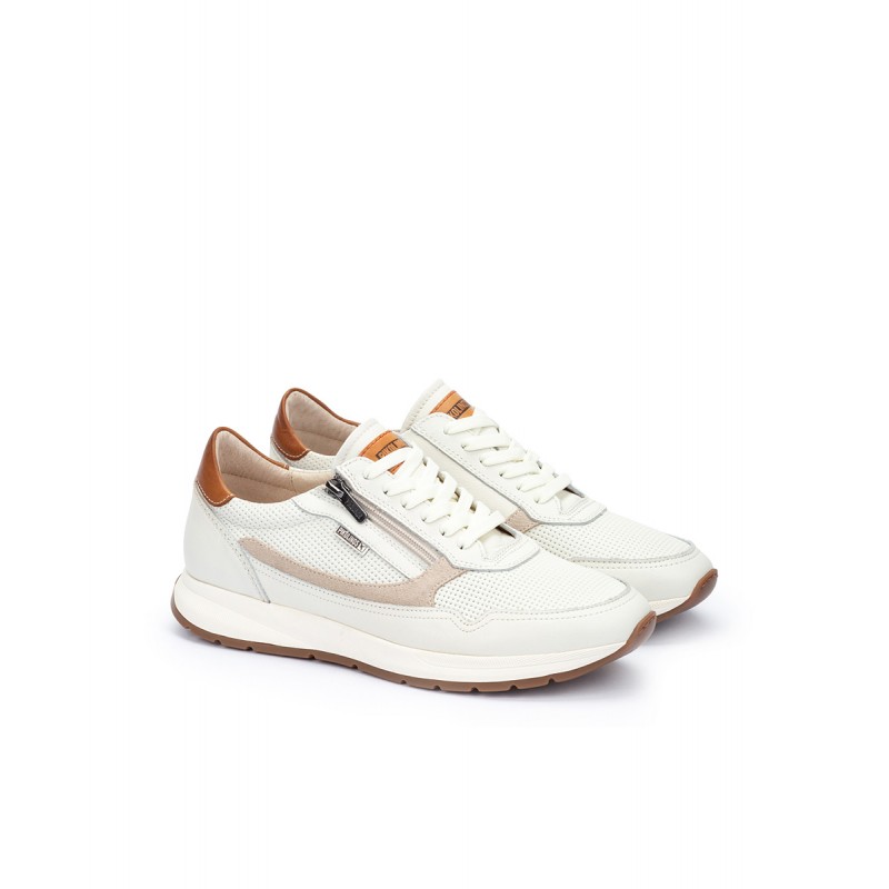 Deportivo con cordones y cremallera para hombre Pikolinos GETAFE M2B beige