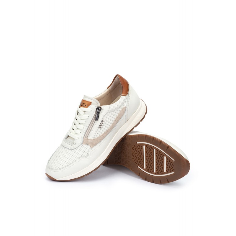 Deportivo con cordones y cremallera para hombre Pikolinos GETAFE M2B beige
