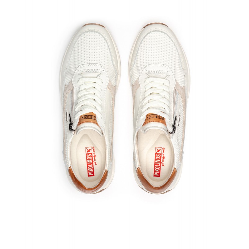 Deportivo con cordones y cremallera para hombre Pikolinos GETAFE M2B beige