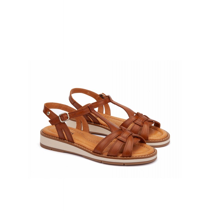 Sandalias planas Pikolinos ROQUETAS W9B marrón