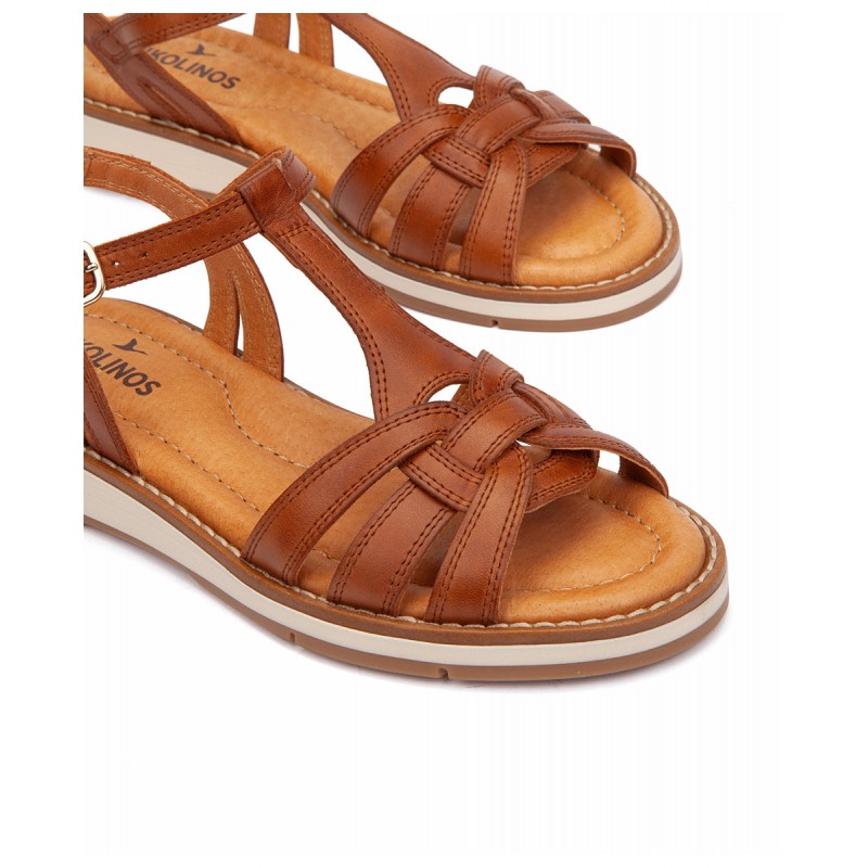 Sandalias planas Pikolinos ROQUETAS W9B marrón