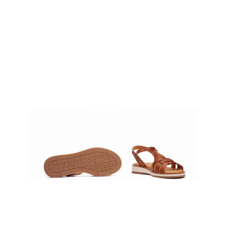 Sandalias planas Pikolinos ROQUETAS W9B marrón