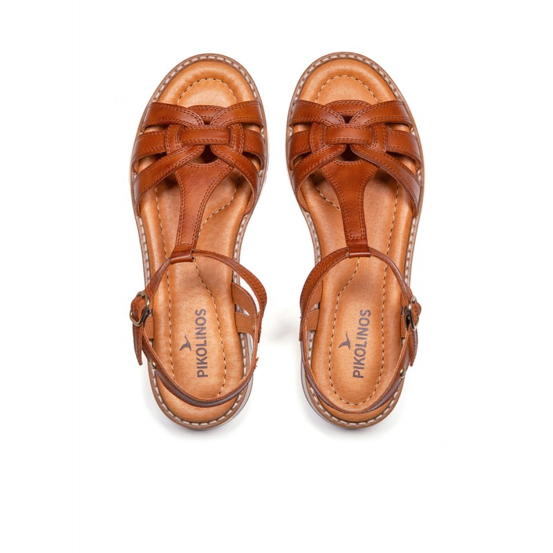 Sandalias planas Pikolinos ROQUETAS W9B marrón