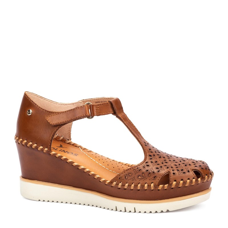 Sandalias cuña Pikolinos AGUADULCE W3Z marrón
