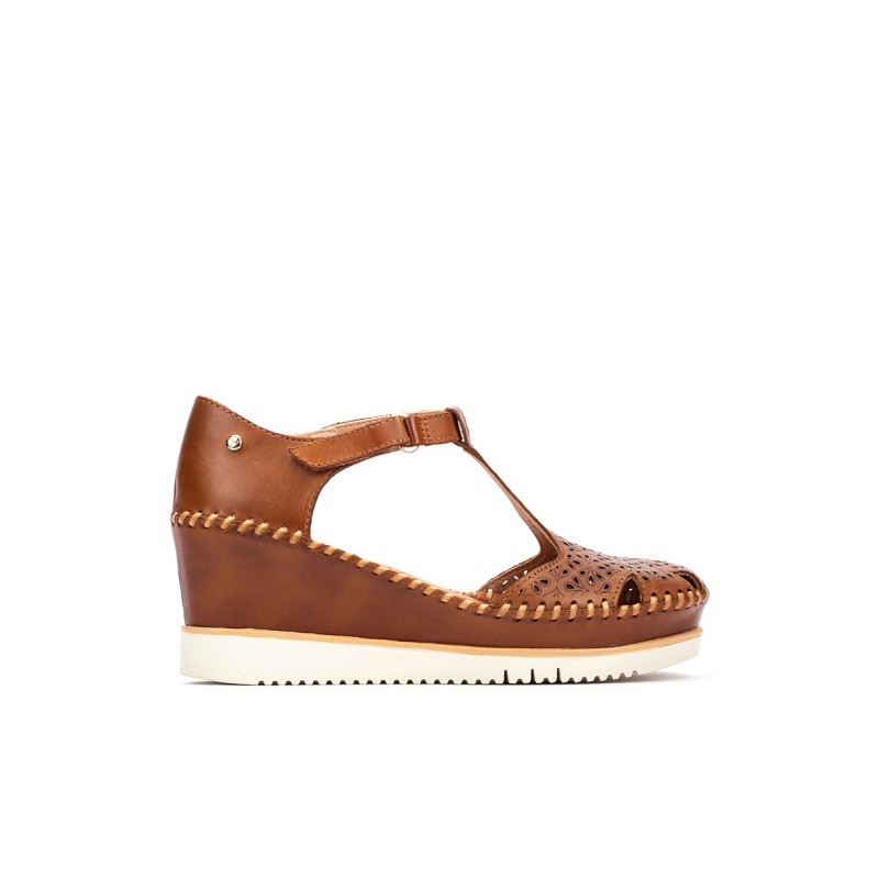 Sandalias cuña Pikolinos AGUADULCE W3Z marrón