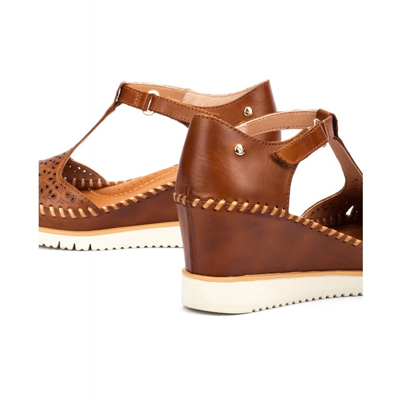 Sandalias cuña Pikolinos AGUADULCE W3Z marrón