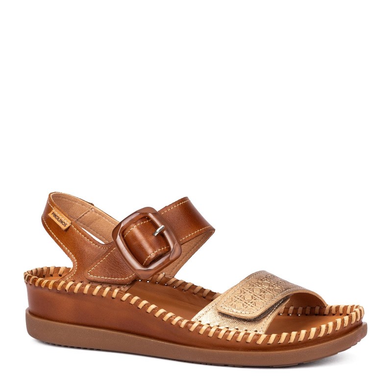Sandalias cuña Pikolinos CADAQUES W8K marrón