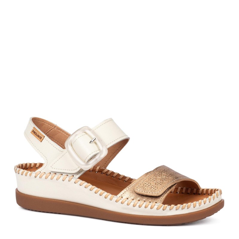 Sandalias cuña Pikolinos CADAQUES W8K beige