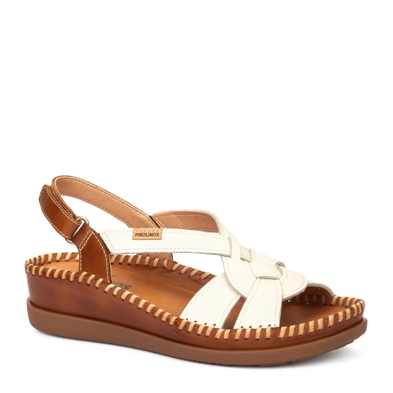 Sandalias cuña Pikolinos CADAQUES W8K beige