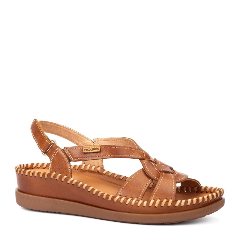 Sandalias cuña Pikolinos CADAQUES W8K marrón