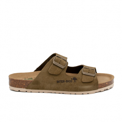 Sandalias Planas Mujer Inter-Bios 7600 Kaki
