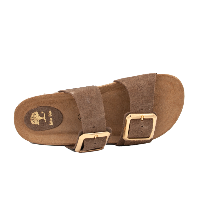Sandalias Planas Mujer Inter-Bios 7232 Taupe