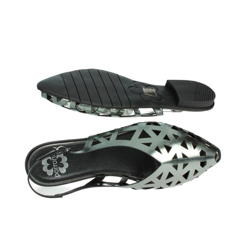 Sandalias Planas Mujer Porronet 7092 Plomo