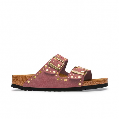Sandalias Planas Mujer Birkenstock Arizona Rivet Burdeos