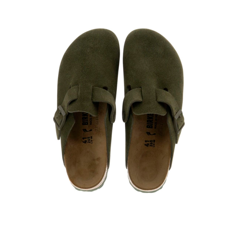 Zuecos Mujer Birkenstock Boston Leve Kaki