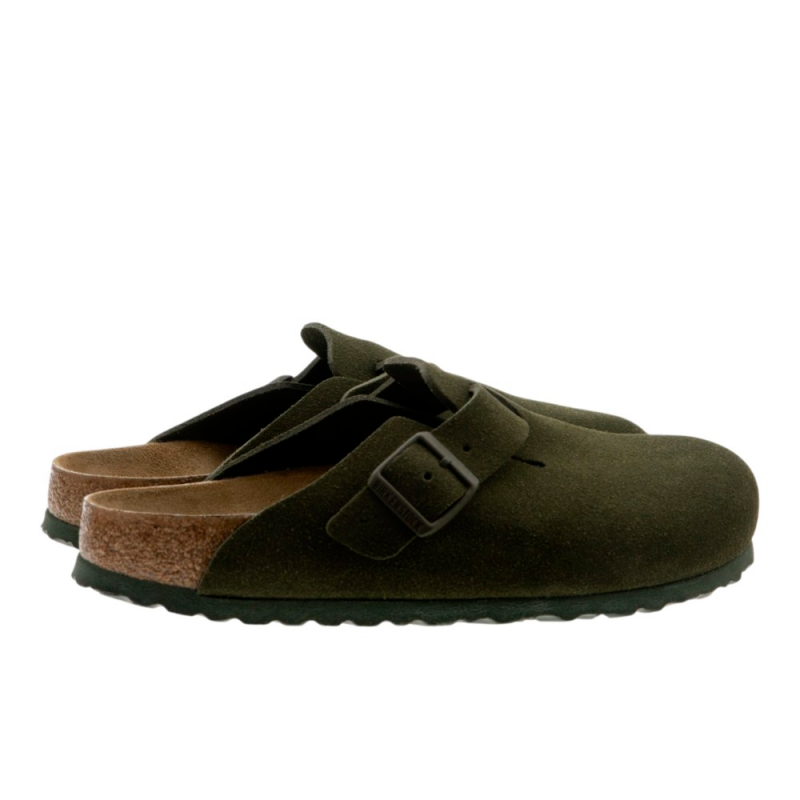 Zuecos Mujer Birkenstock Boston Leve Kaki