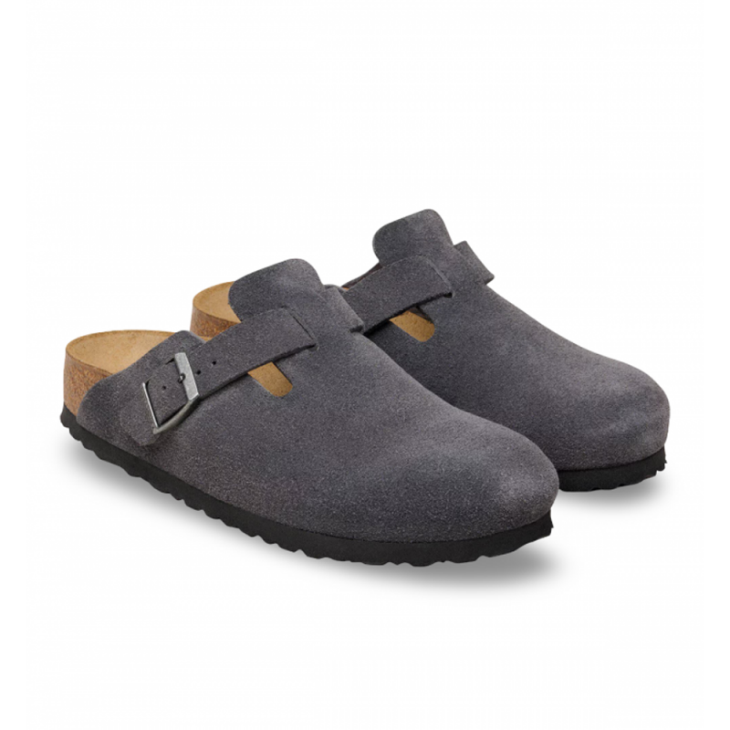Zuecos Hombre Birkenstock Boston Gris-Gris