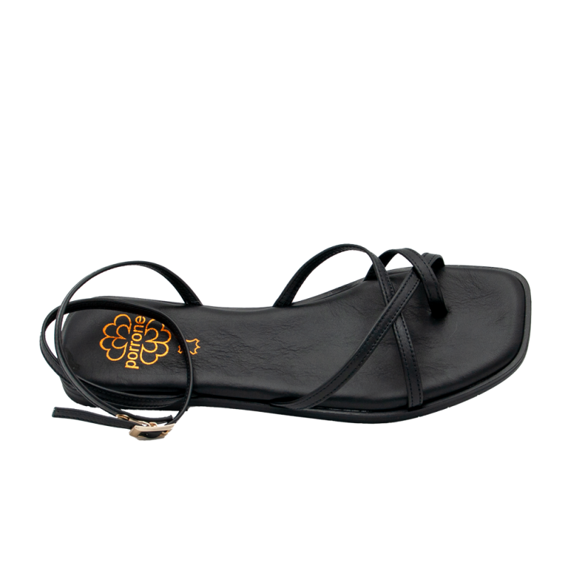 Sandalias Planas Mujer Porronet 3222 Negro