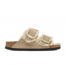 Platte Sandalen Dames Birkenstock Arizona Shearlg Bruin