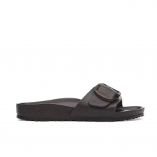 Platte Sandalen Dames Birkenstock Madrid Big Buckle Eva Zwart