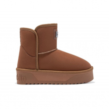 Flat Ankle Boots Women D.franklin Nordic V.2 Basic Low Tan Leather