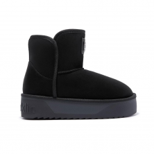 Platte Enkellaarzen Dames D.franklin Nordic V.2 Basic Low Zwart