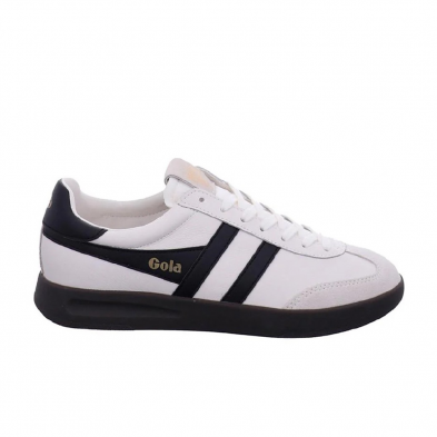 Sneakers Hombre Gola Cyclone Leather Blanco-Negro