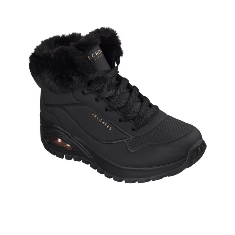 Botines Planos Mujer Skechers Uno Rugged-Arctic Avenue Negro-Negro