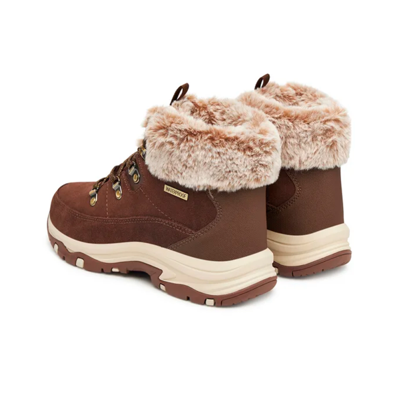 Botines Planos Mujer Skechers Trego-Snow Worries Marron