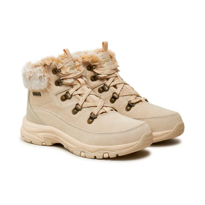 Botines Planos Mujer Skechers Trego-Snow Worries Natural