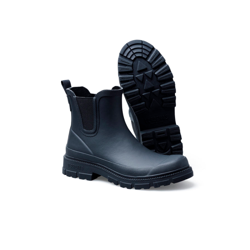 Botas de Agua Mujer Verbenas Lua Smooth Negro