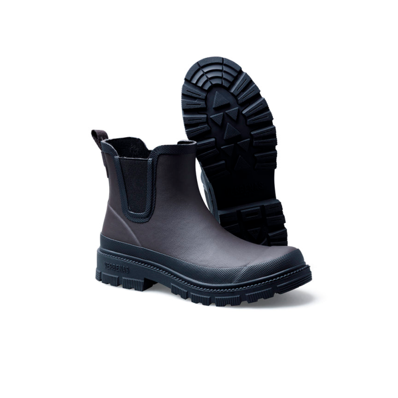 Botas de Agua Mujer Verbenas Lua Smooth Marron