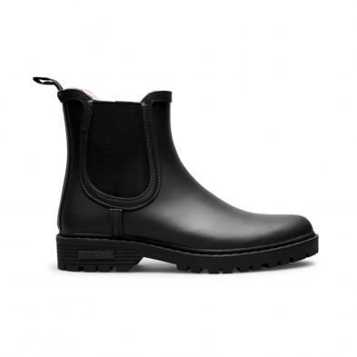 Botas de Agua Mujer Verbenas Gaudi Fur Smooth Negro