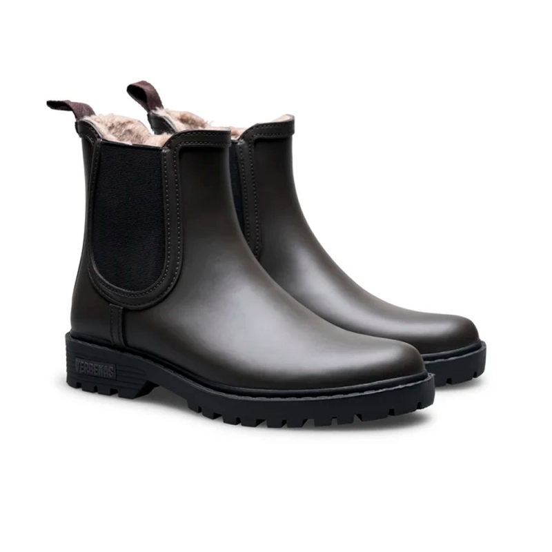 Botas de Agua Mujer Verbenas Gaudi Fur Smooth Marron