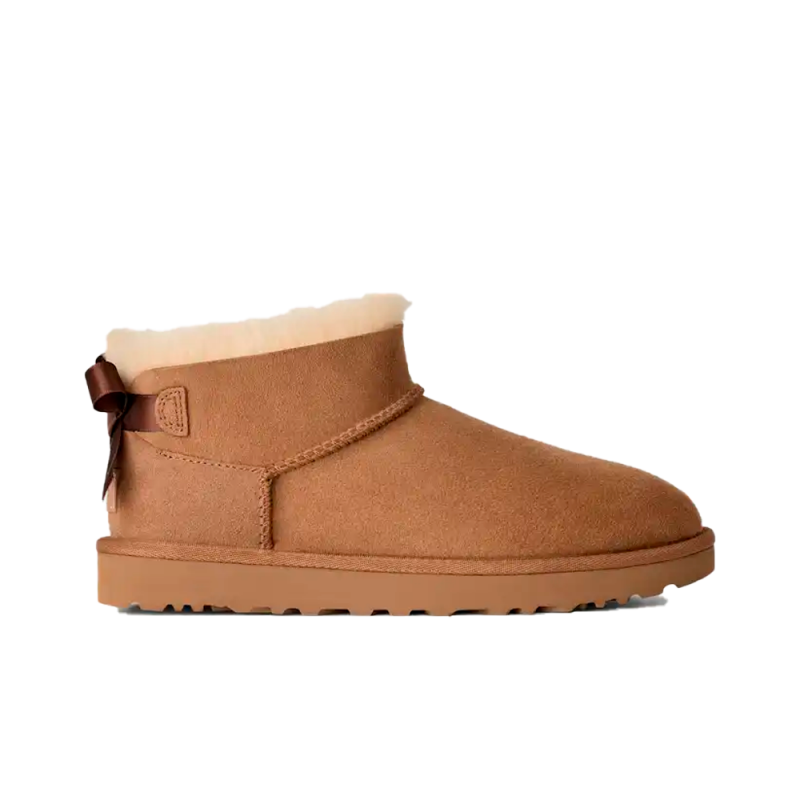 Botines Planos Mujer UGG W Ultra Mini Bailey Bow Cuero
