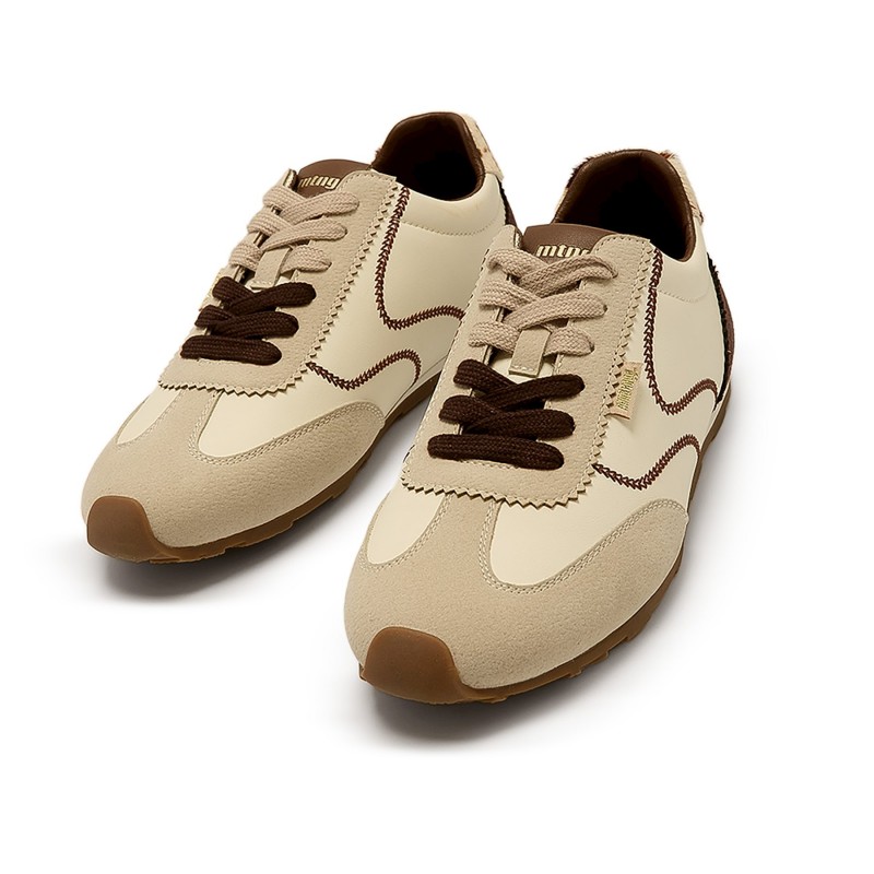 Deportivas Casual de Mujer MTNG JANET Beige 63554