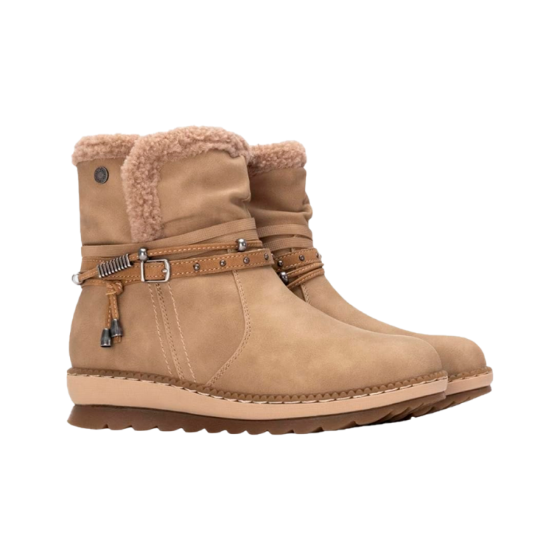 Botines Planos Mujer Refresh 173250 Beig