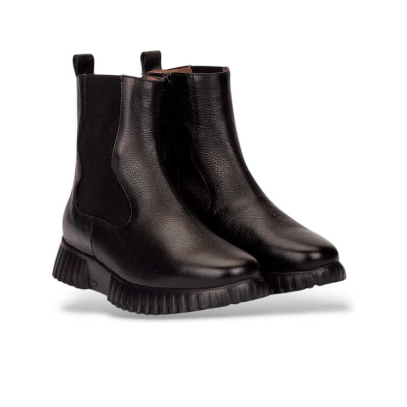 Botines Planos Mujer Wonders 4422 Negro
