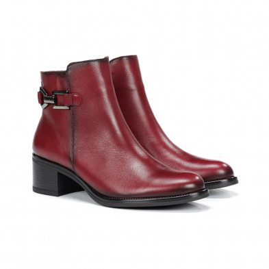Botines de Tacón Mujer Dorking D9347 Burdeos