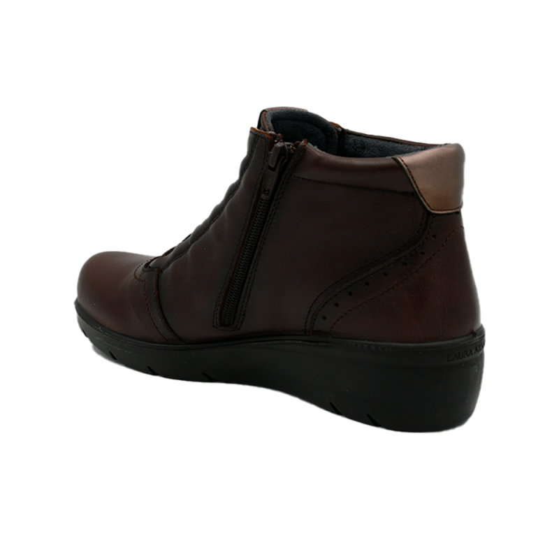 Botines Planos Mujer Laura Azaña 26847 Cuero