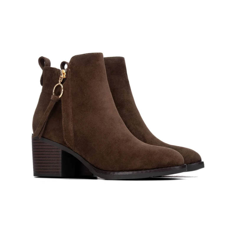 Botines de Tacón Mujer XTI 146261 Kaki