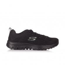Sneakers Mulher Skechers Get Connected Preto-Preto
