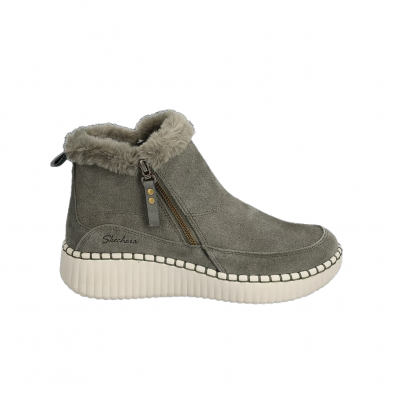 Botines Planos Mujer Skechers Wilshire Blvd - Fresh Zip Verde