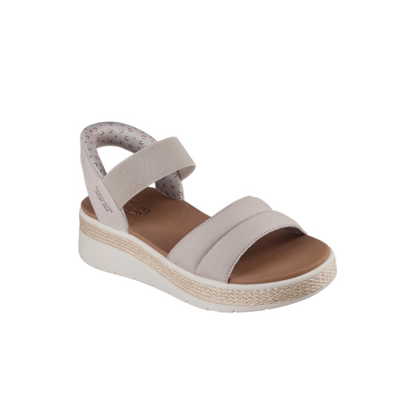 Sandalias Planas Mujer Skechers 114413 Taupe
