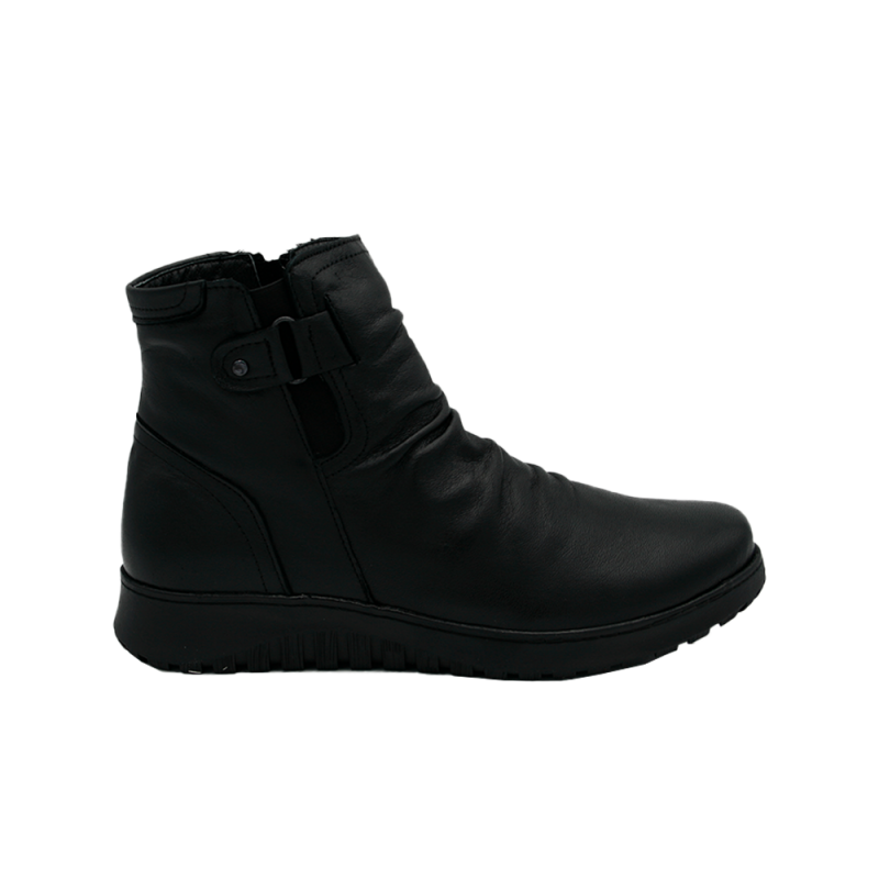 Botines Planos Mujer 48 Hrs 5203 Negro