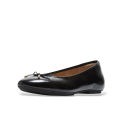 Bailarinas Mujer Fitflop Delicato Bow Textured Patent Negro