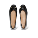 Bailarinas Mujer Fitflop Delicato Bow Textured Patent Negro