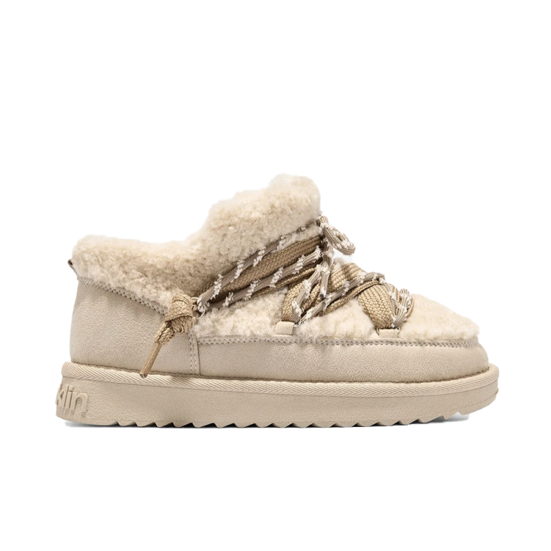 Botines Planos Mujer D.franklin Nordic Lite Sherpa Beig